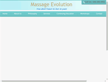 Tablet Screenshot of massageevolution.com